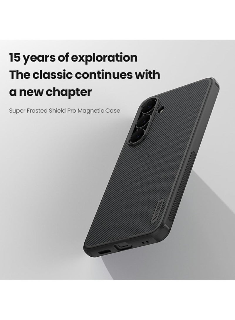 Magnetic Case Compatible with Samsung Galaxy S25 FE 5G, Frosted Shield Pro Slim Edition Matte Hard PC Back Case Soft TPU Edge Shock Protection Back Cover - Image 5